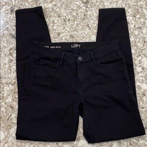 Ann Taylor loft super skinny black jeans
